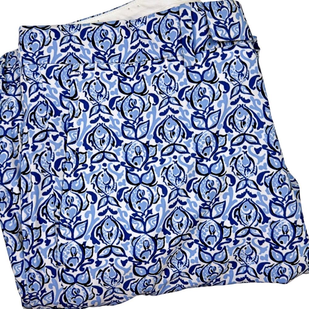 RLX Ralph Lauren Performance Water Repel Golf Tailored Pants Fish Print 33x32